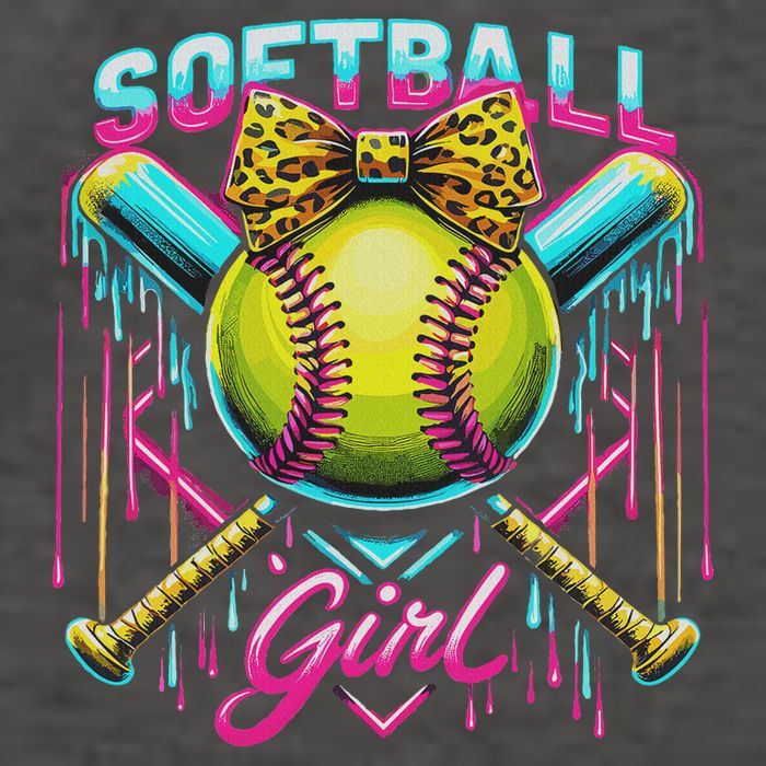 Softball Player Girl Ice Cream Softball Drip Vector Backpack