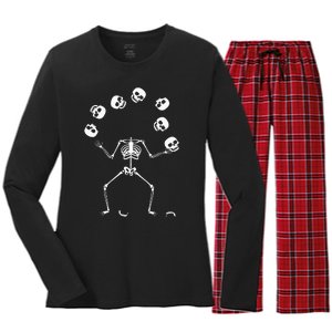 Softball Player Girls Teen Eat Sleep Softball Repeat Women's Long Sleeve Flannel Pajama Set 