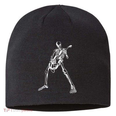 Skeleton Playing Guitar Sustainable Beanie