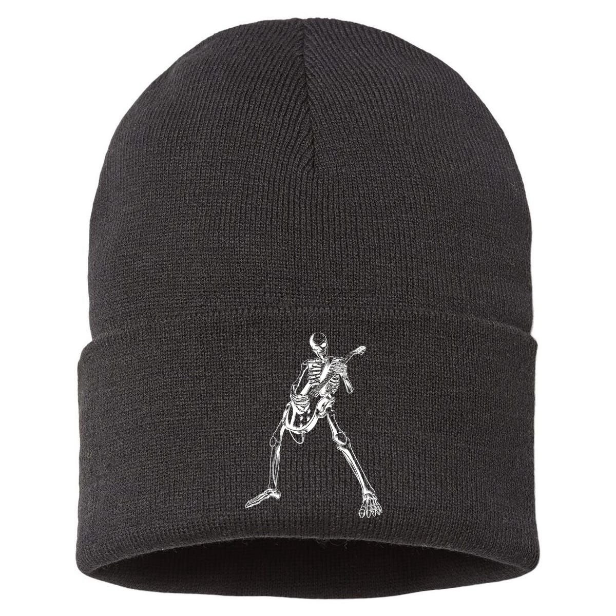 Skeleton Playing Guitar Sustainable Knit Beanie