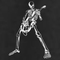 Skeleton Playing Guitar 25L Jumbo Tote
