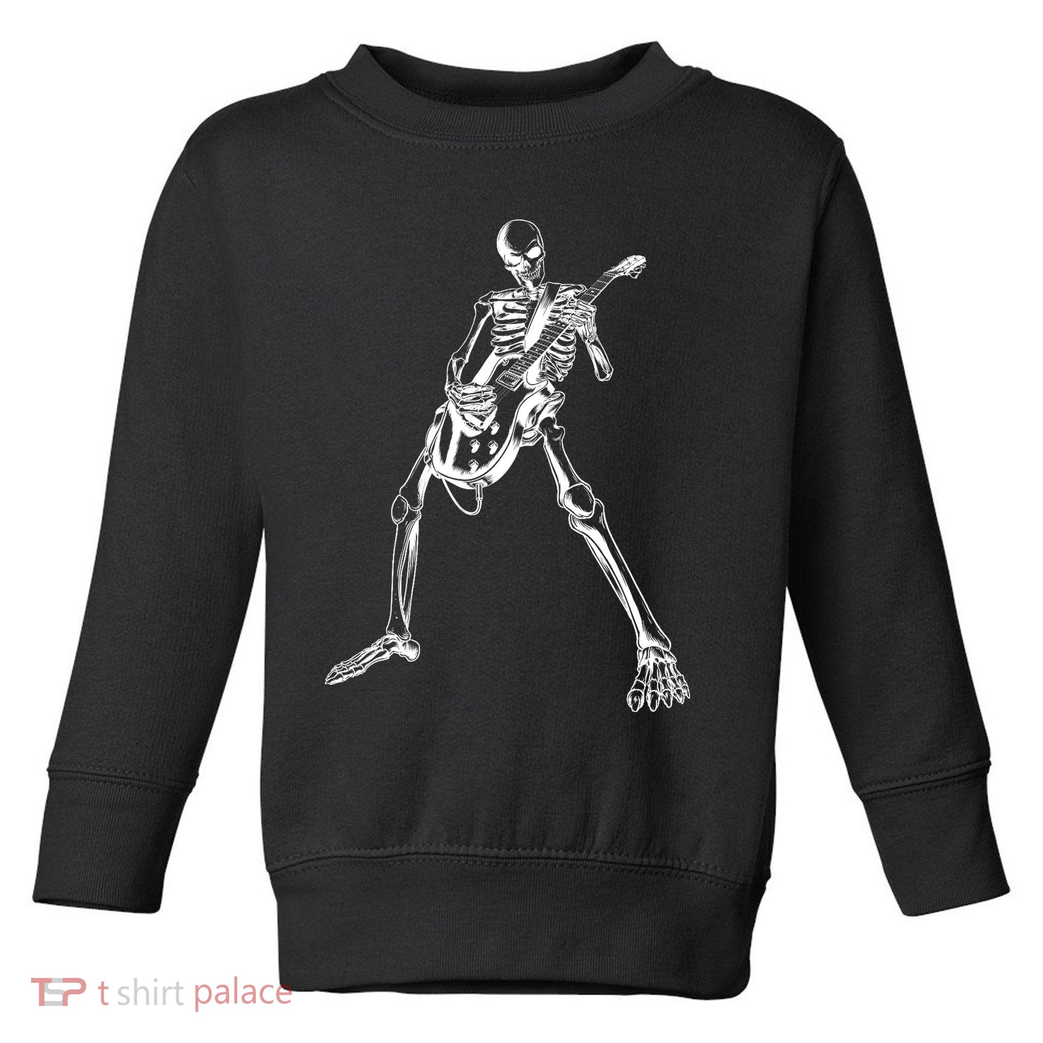 Skeleton Playing Guitar Toddler Sweatshirt