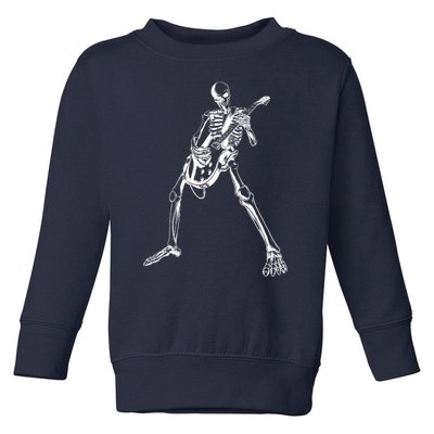 Skeleton Playing Guitar Toddler Sweatshirt