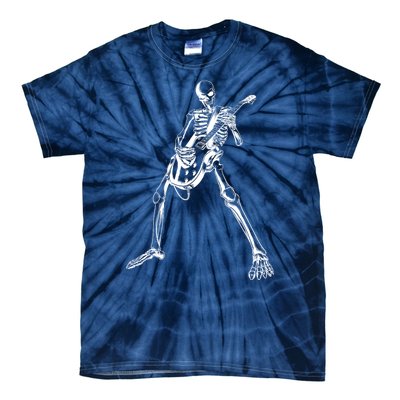 Skeleton Playing Guitar Tie-Dye T-Shirt