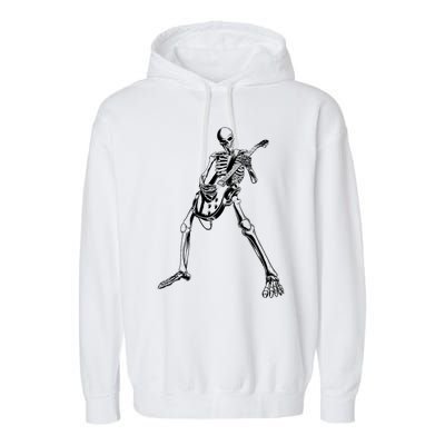 Skeleton Playing Guitar Garment-Dyed Fleece Hoodie