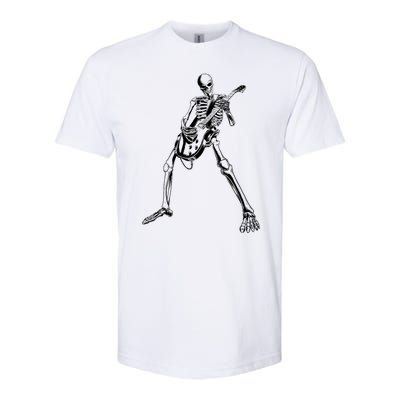 Skeleton Playing Guitar Softstyle® CVC T-Shirt