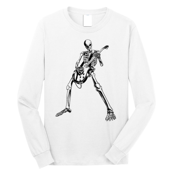 Skeleton Playing Guitar Long Sleeve Shirt