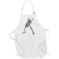 Skeleton Playing Guitar Full-Length Apron With Pockets