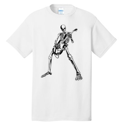 Skeleton Playing Guitar Tall T-Shirt