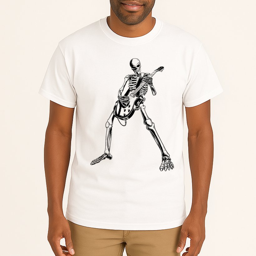 Skeleton Playing Guitar Tall T-Shirt