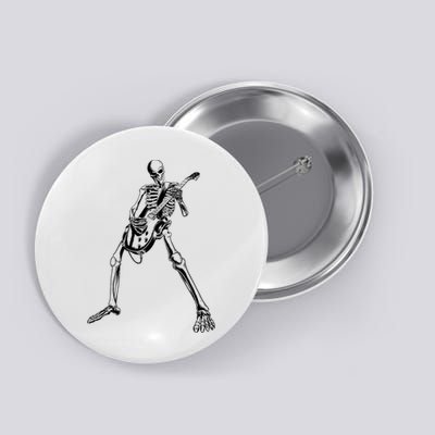 Skeleton Playing Guitar Button