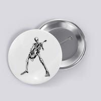 Skeleton Playing Guitar Button