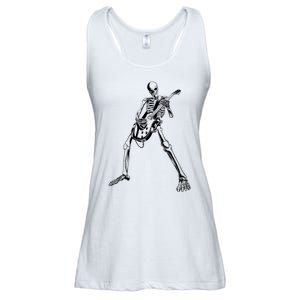 Skeleton Playing Guitar Ladies Essential Flowy Tank