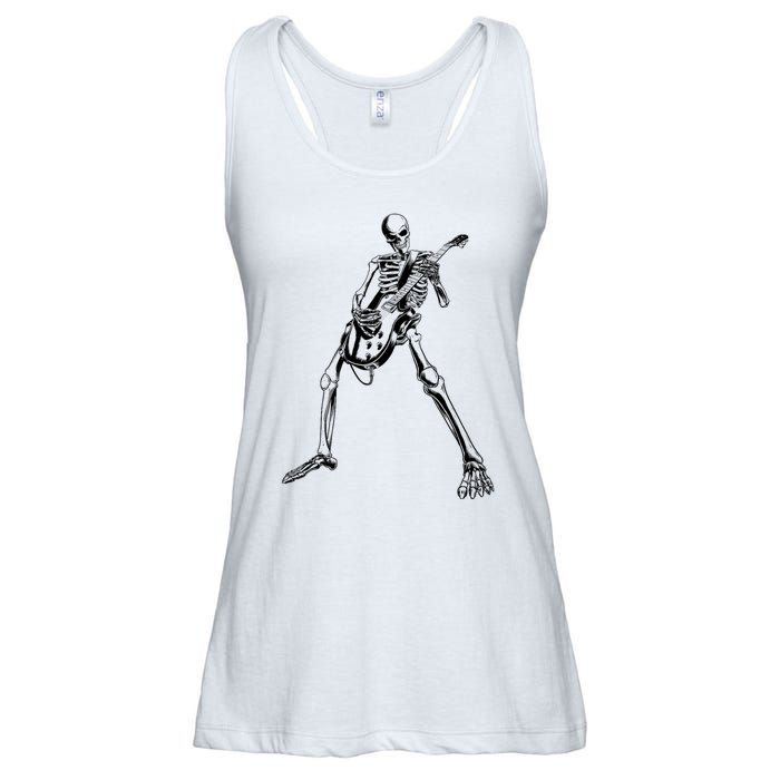 Skeleton Playing Guitar Ladies Essential Flowy Tank