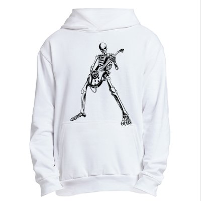 Skeleton Playing Guitar Urban Pullover Hoodie