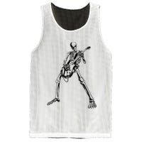 Skeleton Playing Guitar Mesh Reversible Basketball Jersey Tank
