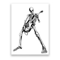 Skeleton Playing Guitar Poster