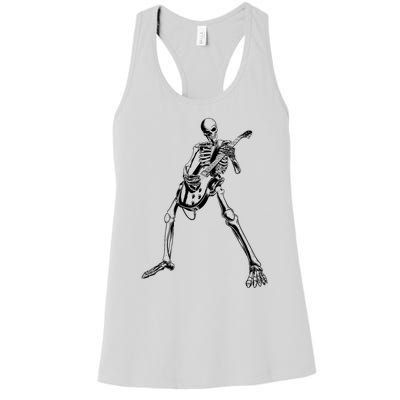 Skeleton Playing Guitar Women's Racerback Tank