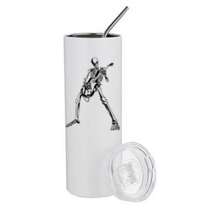 Skeleton Playing Guitar Stainless Steel Tumbler