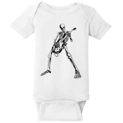 Skeleton Playing Guitar Baby Bodysuit