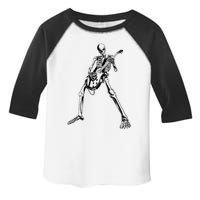 Skeleton Playing Guitar Toddler Fine Jersey T-Shirt