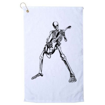 Skeleton Playing Guitar Golf Towel
