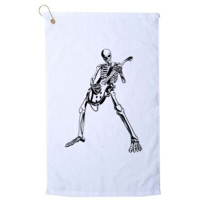 Skeleton Playing Guitar Platinum Collection Golf Towel