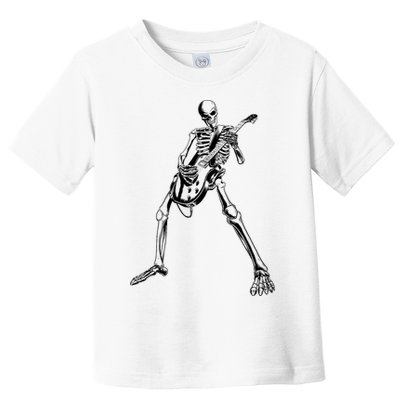 Skeleton Playing Guitar Toddler T-Shirt