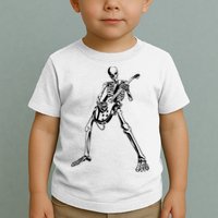 Skeleton Playing Guitar Toddler T-Shirt