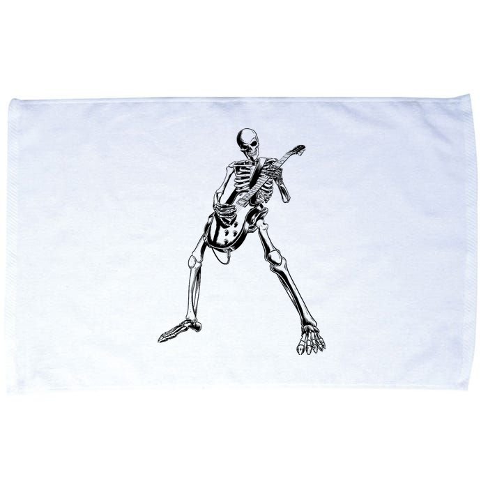 Skeleton Playing Guitar Microfiber Hand Towel