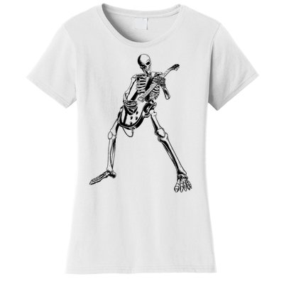 Skeleton Playing Guitar Women's T-Shirt