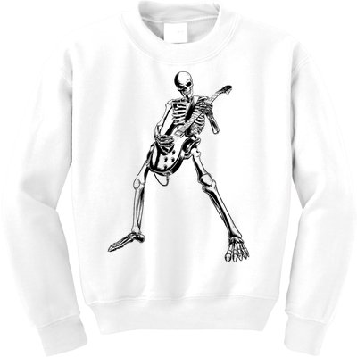 Skeleton Playing Guitar Kids Sweatshirt