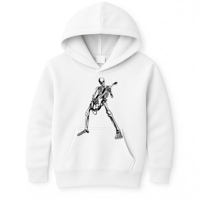 Skeleton Playing Guitar Kids Hoodie