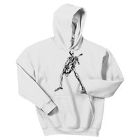 Skeleton Playing Guitar Kids Hoodie