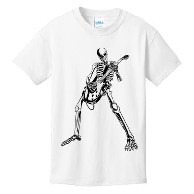 Skeleton Playing Guitar Kids T-Shirt
