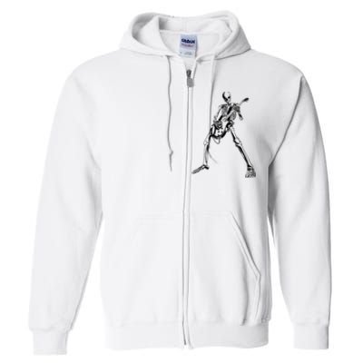 Skeleton Playing Guitar Full Zip Hoodie