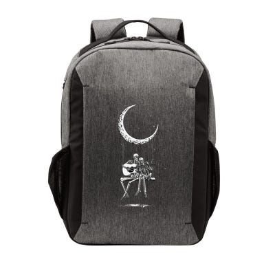Skeleton Playing Guitar Graphic Band Tees Rock And Roll Moon Vector Backpack