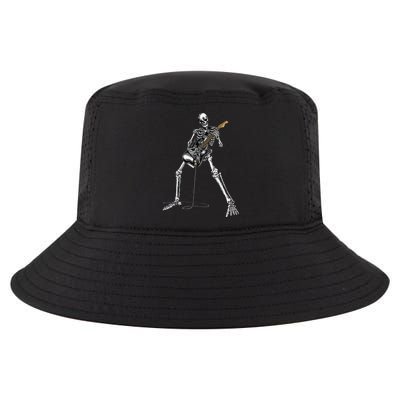 Skeleton Playing Guitar Rock And Roll Cool Comfort Performance Bucket Hat