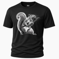 Squirrel Playing Guitar Rock And Roll Cooling Performance Crew T-Shirt