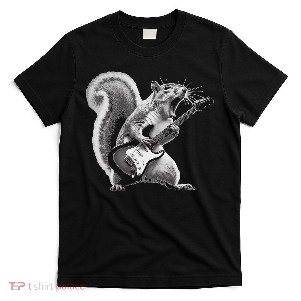 Squirrel Playing Guitar Rock And Roll T-Shirt