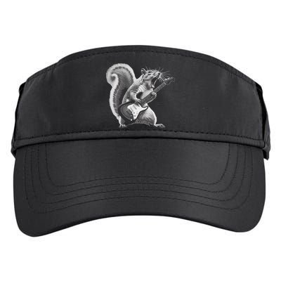 Squirrel Playing Guitar Rock And Roll Adult Drive Performance Visor