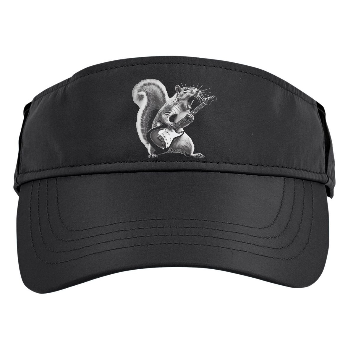 Squirrel Playing Guitar Rock And Roll Adult Drive Performance Visor