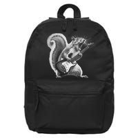 Squirrel Playing Guitar Rock And Roll 16 in Basic Backpack