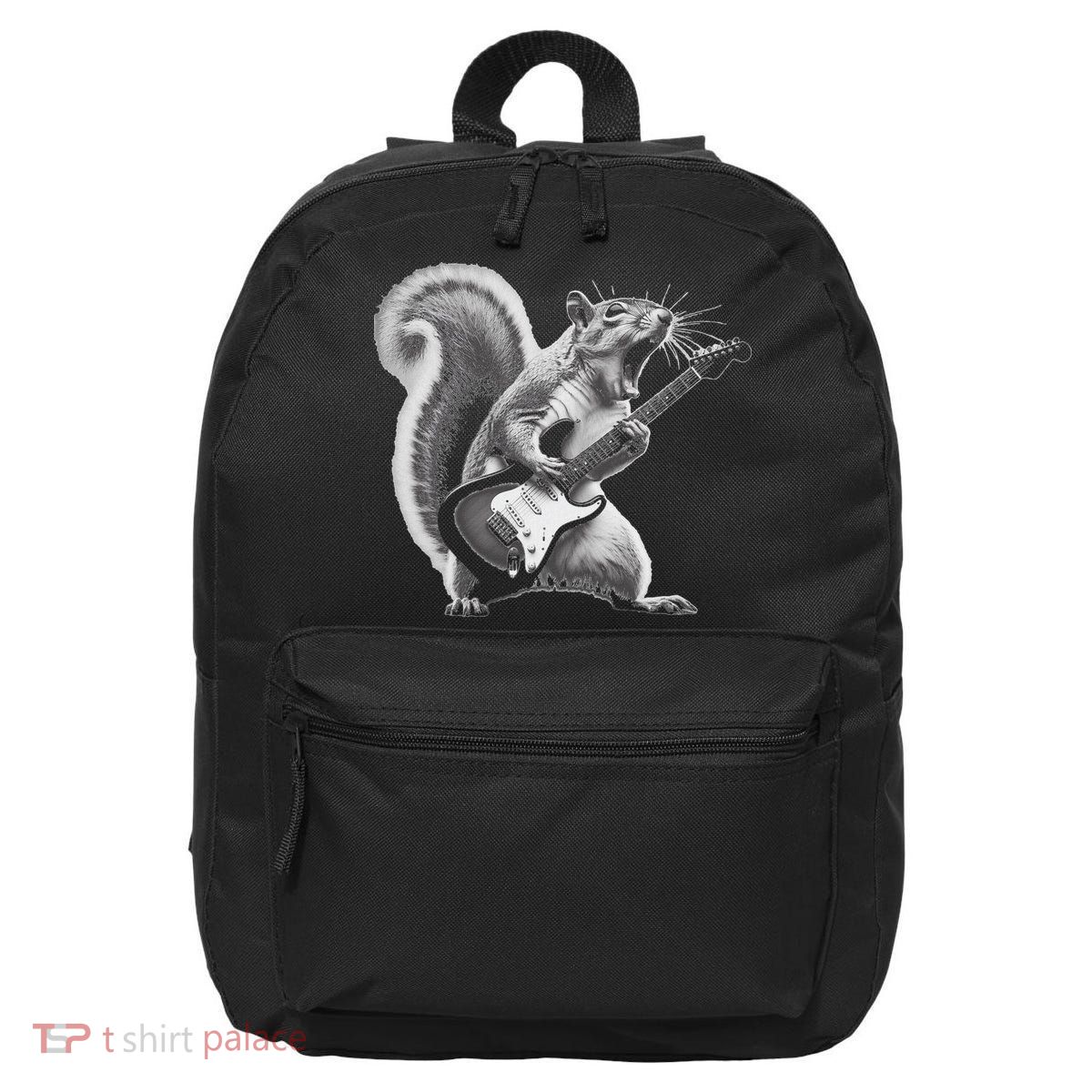 Squirrel Playing Guitar Rock And Roll 16 in Basic Backpack