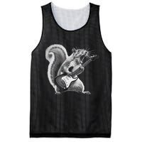 Squirrel Playing Guitar Rock And Roll Mesh Reversible Basketball Jersey Tank