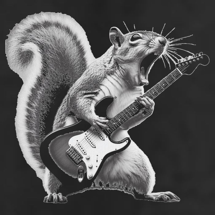 Squirrel Playing Guitar Rock And Roll 25L Jumbo Tote