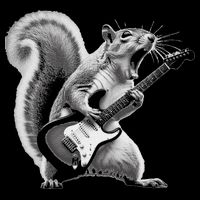 Squirrel Playing Guitar Rock And Roll Visor