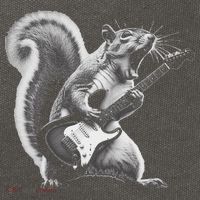 Squirrel Playing Guitar Rock And Roll Cotton Canvas Backpack