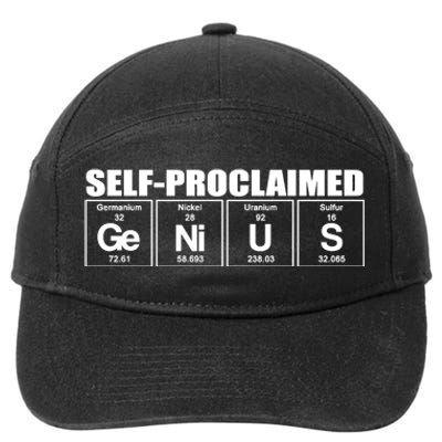 Self Proclaimed Genius Funny Gift 7-Panel Snapback Hat