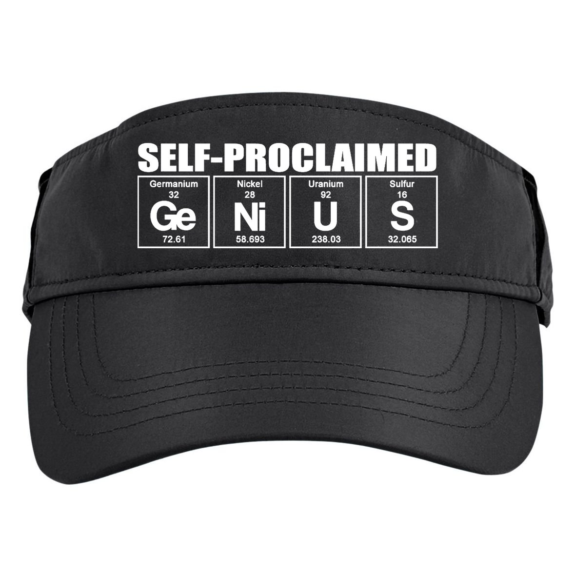 Self Proclaimed Genius Funny Gift Adult Drive Performance Visor